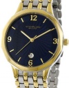 Stuhrling Original Men's 603.32226 Classic Ascot Marquis Gentry Swiss Quartz Ultra Thin Date Two Tone Bracelet Watch