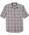 Roll up in style with this heathered plaid shirt from DKNY jeans