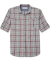 Roll up in style with this heathered plaid shirt from DKNY jeans