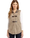 THE LOOKBoucle designHoodSleevelessFront toggle closure with faux leather accentsTHE FITAbout 26 from shoulder to hemTHE MATERIALPolyester/acrylic/woolCARE & ORIGINHand washImportedModel shown is 5'9½ (176cm) wearing US size Small.This item was originally available for purchase at Saks Fifth Avenue OFF 5TH stores. 