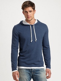 A lightweight topper in ultra-soft cotton, to be layered or worn alone.Attached hoodLong sleevesPullover styleCottonMachine washImported A lightweight topper in ultra-soft cotton, to be layered or worn alone.Attached hoodLong sleevesPullover styleCottonMachine washImported