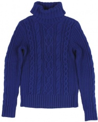 Lauren Jeans Co. Women's Cable-Knit Cotton Turtleneck Sweater (Captain Blue) Lauren Jeans Co. Women's Cable-Knit Cotton Turtleneck Sweater (Captain Blue)