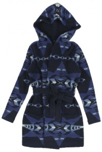 Lauren Jeans Co. Women's Moniva Printed Hooded Sweater Coat (Racer Navy Multi) Lauren Jeans Co. Women's Moniva Printed Hooded Sweater Coat (Racer Navy Multi)