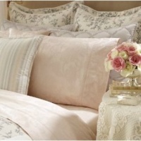 Lauren Ralph Lauren One Pair of King Pillowcases Pale Pink Saint Honore Jacquard