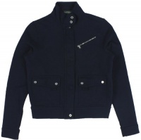 Lauren Jeans Co. Women's French Terry Moto Jacket (Capri Navy) Lauren Jeans Co. Women's French Terry Moto Jacket (Capri Navy)