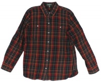 Lauren Jeans Co. Women's Plaid Flannel Roll-Sleeved Shirt (Black/Red) Lauren Jeans Co. Women's Plaid Flannel Roll-Sleeved Shirt (Black/Red)