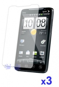 3 Packs of HTC Evo 4G Anti-Glare, Reduced Fingerprints - Matte Finishing Screen Protector