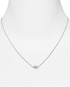 Hand cut and perfectly faceted cubic zirconia stones dress up this delicate sterling silver-finished pendant necklace from Crislu.