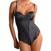 Curvi Shapewear Lace Trimmed Strapless Thong Body Briefer Bodysuits Body Slimmer With Hidden Bra FBM004 Strap or strapless