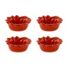 Appolia Provencial Sunflower 4-Piece Amuse-Bouche Ramekin Set, Red