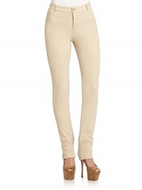 THE LOOKBelt-looped waistFront zipper with snap closureSeamed detailsSubstantial stretch blendTHE FITRise, about 9½Inseam, about 30THE MATERIAL50% nylon/46% viscose/4% elasteneCARE & ORIGINDry cleanImported THE LOOKBelt-looped waistFront zipper with snap closureSeamed detailsSubstantial stretch blendTHE FITRise, about 9½Inseam, about 30THE MATERIAL50% nylon/46% viscose/4% elasteneCARE & ORIGINDry cleanImported