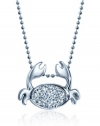 Alex Woo Little Signs Diamond and 14k White Gold Cancer Pendant Necklace