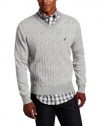 Nautica Men's Drop Needle Stitch V-Neck Sweater