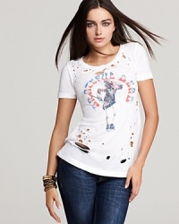 Americana and hippie chic come together in this CHASER tee, emblazoned with a patriotic Grateful Dead logo. Americana and hippie chic come together in this CHASER tee, emblazoned with a patriotic Grateful Dead logo.