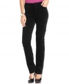 Jones New York Signature's straight-leg pants get a glam update in luxurious velvet with studded back pockets.