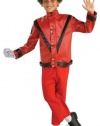 Michael Jackson Costume, Child's Deluxe Red Thriller Jacket Costume