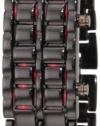 GGI International Women's WLed-Lava-BR Black Stainless Steel Lava RED LED Digital Bracelet Watch