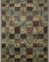 Nourison Interpretations Brown Geometric 2-Feet by 2.9-Feet Polyacrylic Area Rug