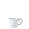 Vietri Incanto White Leaf Mug 3.75 in H, 10 oz (Set of 4)