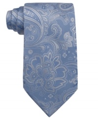 A large, tonal paisley helps you spruce up your collection of solid color neckties. A large, tonal paisley helps you spruce up your collection of solid color neckties.