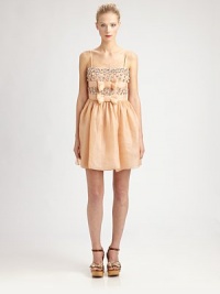 The very definition of femininity, a pristine dress with shimmering flower-shaped embellishments.Spaghetti strapsEmbellished topBow details at centerFull skirtFully linedAbout 19 from natural waistPolyamideDry cleanImportedSIZE & FIT Model shown is 5'10 (177cm) wearing a US size 4. The very definition of femininity, a pristine dress with shimmering flower-shaped embellishments.Spaghetti strapsEmbellished topBow details at centerFull skirtFully linedAbout 19 from natural waistPolyamideDry cleanImportedSIZE & FIT Model shown is 5'10 (177cm) wearing a US size 4.