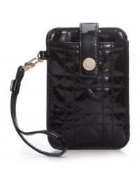 Give your gadget a glam-over with this shiny iPhone case from Big Buddha. Featuring plenty of pockets and versatile wristlet strap, it's all you need when dashing out the door. Give your gadget a glam-over with this shiny iPhone case from Big Buddha. Featuring plenty of pockets and versatile wristlet strap, it's all you need when dashing out the door.