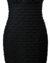 London Times Women's Ruffle Tucked Sheath Dress 8 Black [Apparel]
