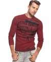 Get on board with this cool Mark Ecko Cut & Sew thermal.