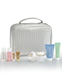 The Prestige Vanity Coffret includes: Eye Contour Mask 30 ml Flower Gel Express Mask 60 ml Sisleÿa Global Anti-Age 50 ml Sisleÿa Eye 15 ml along with deluxe sample sizes inside a Sisley Vanity case. The Prestige Vanity Coffret includes: Eye Contour Mask 30 ml Flower Gel Express Mask 60 ml Sisleÿa Global Anti-Age 50 ml Sisleÿa Eye 15 ml along with deluxe sample sizes inside a Sisley Vanity case.