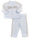 Calvin Klein Baby-Boys Newborn Jacket With Jog Pants, Light Blue, 0-3 Months