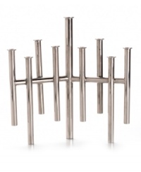 Celebrate for more than eight days with the Skyline menorah by Jonathan Adler. Polished nickel updates the traditional Hanukkah candle holder for a look of year-round cool. Celebrate for more than eight days with the Skyline menorah by Jonathan Adler. Polished nickel updates the traditional Hanukkah candle holder for a look of year-round cool.