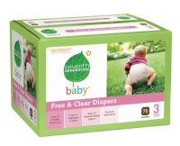 Seventh Generation Free and Clear Baby Diapers Super Jumbo Box, Stage 3, 76 Count Seventh Generation Free and Clear Baby Diapers Super Jumbo Box, Stage 3, 76 Count