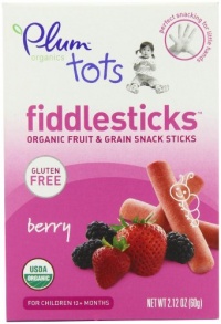 Plum Organics Tots Fiddlesticks Snack Sticks, Berry, 2.12-Ounce Boxes (Pack of 6) Plum Organics Tots Fiddlesticks Snack Sticks, Berry, 2.12-Ounce Boxes (Pack of 6)