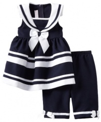 Bonnie Baby Girls Newborn Navy Nautical Pant Set, Blue, 3-6 Months Bonnie Baby Girls Newborn Navy Nautical Pant Set, Blue, 3-6 Months