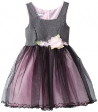 Bonnie Jean Girls 7-16 Tweed Empire To Tulle Skirt, Grey, 10 Bonnie Jean Girls 7-16 Tweed Empire To Tulle Skirt, Grey, 10