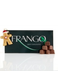 A jolly good gift. Better than a snow day, give them a festive box of delicious Frango mint chocolate with a delightful gingerbread ornament by Kurt Adler on top. These melt-in-your-mouth confections make a perfect gift for the hostess, a friend or yourself! A jolly good gift. Better than a snow day, give them a festive box of delicious Frango mint chocolate with a delightful gingerbread ornament by Kurt Adler on top. These melt-in-your-mouth confections make a perfect gift for the hostess, a friend or yourself!