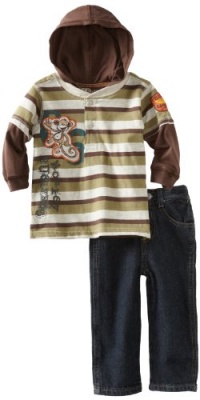 Nannette Baby-boys Infant Monkey 2 Piece Pant Set, Oatmeal Heather, 24 Months Nannette Baby-boys Infant Monkey 2 Piece Pant Set, Oatmeal Heather, 24 Months