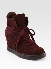 Must-have sneakers rendered in ultra-soft suede, with a hidden wedge and wrap-around laces. Hidden wedge, 4 (100mm)Rubber platform, ¾ (20mm)Compares to a 3¼ heel (80mm)Suede upperLeather liningRubber solePadded insoleImported Must-have sneakers rendered in ultra-soft suede, with a hidden wedge and wrap-around laces. Hidden wedge, 4 (100mm)Rubber platform, ¾ (20mm)Compares to a 3¼ heel (80mm)Suede upperLeather liningRubber solePadded insoleImported
