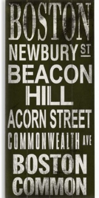 Boston 10x24 Artistic Reclaimed Wood Sign by Cory Steffen Boston 10x24 Artistic Reclaimed Wood Sign by Cory Steffen