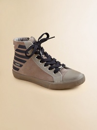 He'll get a leg up on the competition in this dashing suede lace-up classic with leather stripes and signature eagle details.Lace-up90% bovine leather/10% rubber upper70% polyester/30% bovine leather liningRubber solePadded insoleImported He'll get a leg up on the competition in this dashing suede lace-up classic with leather stripes and signature eagle details.Lace-up90% bovine leather/10% rubber upper70% polyester/30% bovine leather liningRubber solePadded insoleImported