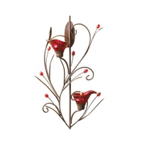 Gifts & Decor Ruby Blossom Tealight Candle Holder Wall Sconce Decor Gifts & Decor Ruby Blossom Tealight Candle Holder Wall Sconce Decor