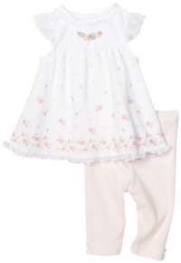 Little Me Baby-girls Newborn Belle Border Dress and Legging Set, Light Pink, 6 Months Little Me Baby-girls Newborn Belle Border Dress and Legging Set, Light Pink, 6 Months