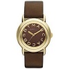 Marc By Marc Jacobs Marci IPG Brown Leather Strap Watch #MBM1185