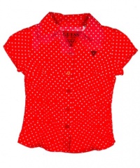 GUESS Kids Girls Polka-Dot Blouse, RED (5)