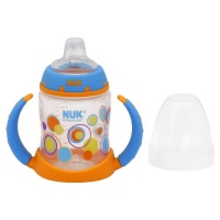 NUK Trendline Silicone Spout Learner Cup, Blue/Orange Dots, 5-Ounce NUK Trendline Silicone Spout Learner Cup, Blue/Orange Dots, 5-Ounce
