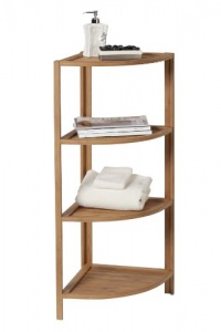 Creative Bath Eco Styles 4-Shelf Corner Tower, Natural/Bamboo Creative Bath Eco Styles 4-Shelf Corner Tower, Natural/Bamboo