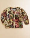 A vivid floral print adorns this ultra-cozy, wool cardigan.CrewneckLong sleevesButton-frontWoolMachine washImported Please note: Number of buttons may vary depending on size ordered. 