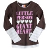 Roxy Kids Girls 2-6x Teenie Wahine Giant Heart Graphic tee, Chocolate Brown, 2T