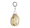 Sterling Silver Teardrop Shaped Golden shadow Multifaceted Crystal 1 inch Pendant Charm Made with Swarovski Elements