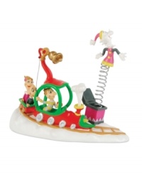 It's the picture of happiness down in Whoville, where young Who's are finally opening the packages, boxes and bags brought back by the Grinch. An essential collectible from the Department 56 Grinch Village. It's the picture of happiness down in Whoville, where young Who's are finally opening the packages, boxes and bags brought back by the Grinch. An essential collectible from the Department 56 Grinch Village.